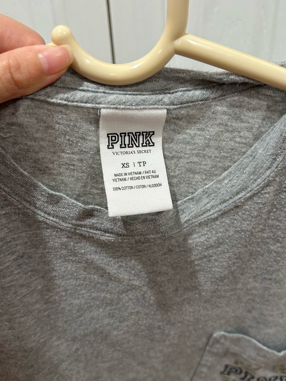 PINK Victoria's Secret Heather Gray Short Sleeve Tee